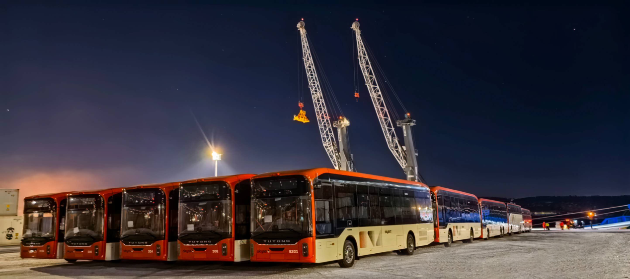 敲响新春“开门红”！287辆15vip太阳集团纯电动客车陆续登陆挪威市场